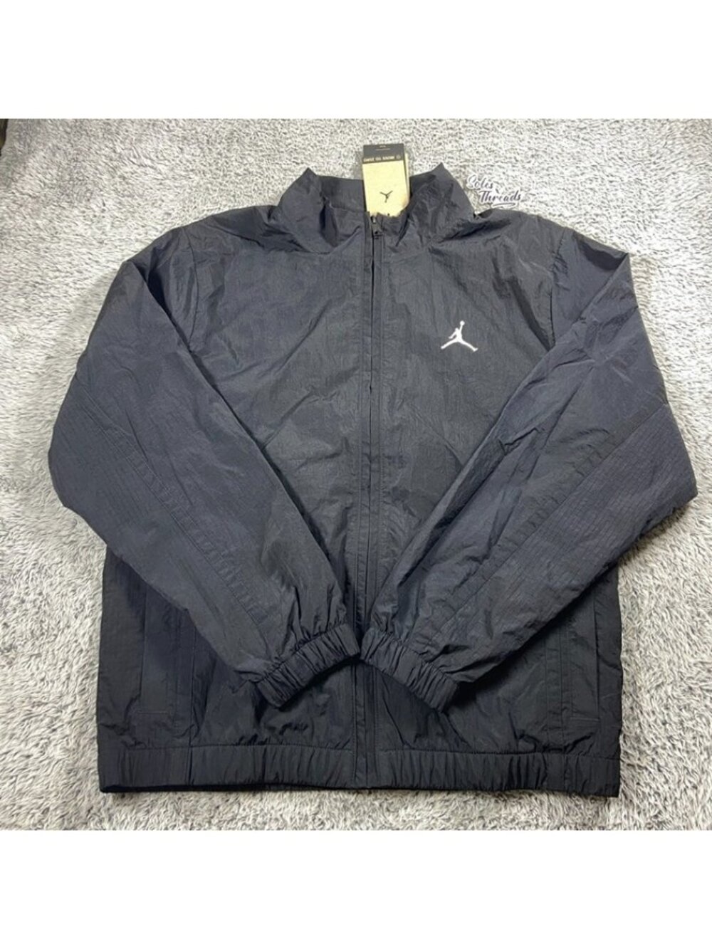 Air Jordan Essential Hybrid Woven Jacket Size Medium Men Black White FN4537-010